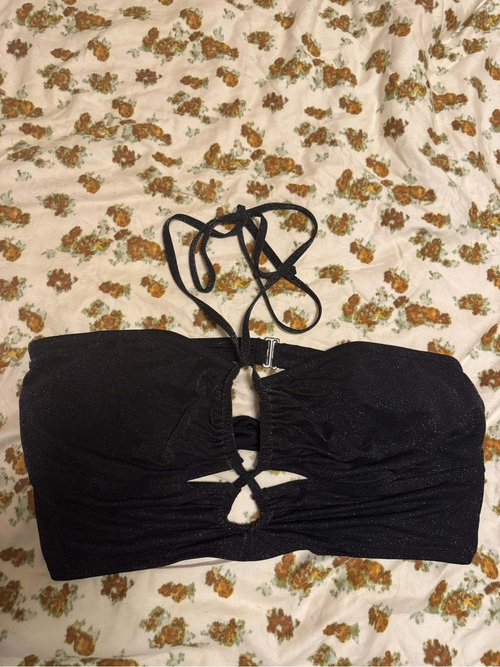 Old Navy Black Sparkle Bandeau Halter
